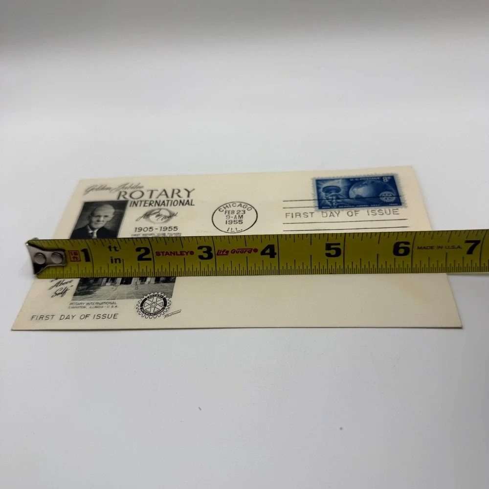1955 Rotary International Golden Jubilee First Day Cover Paul Harris Chicago FDC